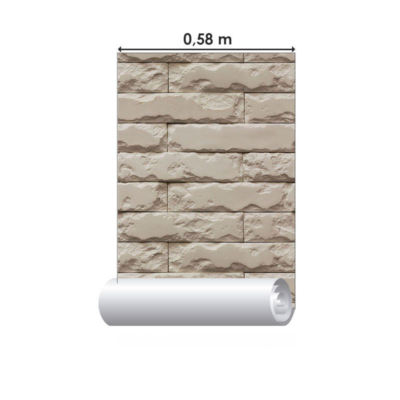 Rouleau de papier peint adhésif Lehi, L 126 po x l 24 po