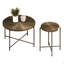Ensemble de 2 tables basses et tables de bout - Panneau de fibres à densité moyenne imperméable avec housse en PVC-1899471254