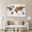 «Wooden World Map III», reproduction sur toile-1037474539
