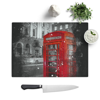 Telephone Box Paint Splash Chopping Board