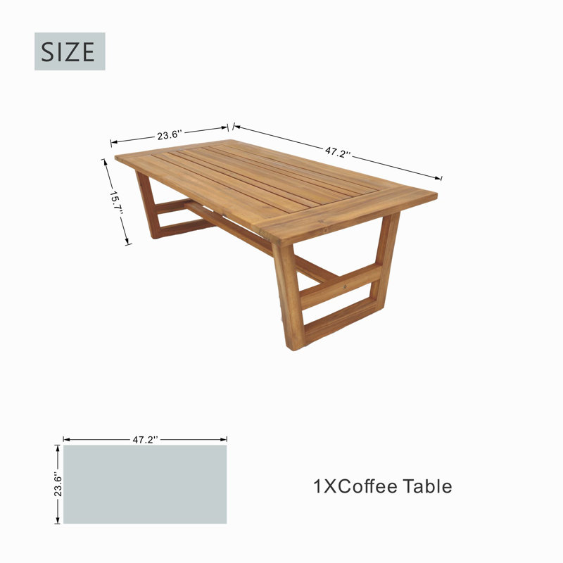 Dynthe Acacia Wood Coffee Table