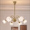 Lustre à intensité variable de style Mid-Century à 6 lumières