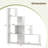 1 Pcs 4-tier Bookshelf With 6 Storage Cubes 64" Tall Modern Geometric Stair Bookcase