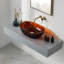 Lavabo vasque en résine pour salle de bain 25C62-Brun