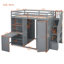 Full Size Bunk Bed with Wardrobe,Desk and Shelves,-1599941443