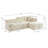 Modern L-shaped Sofas, Corduroy High Back, Ideal For Home Living