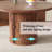 '' Round Walnut Dining Table Mdf Roman Column Style Dining Space Elegance