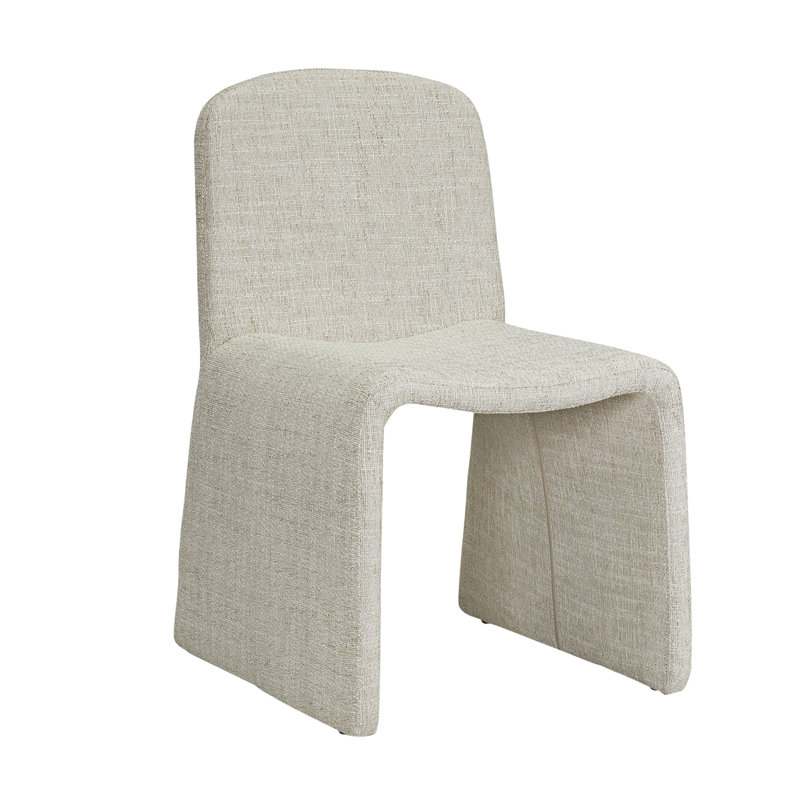 Ella Upholstered Dining Chair, Heather Beige Basketweave