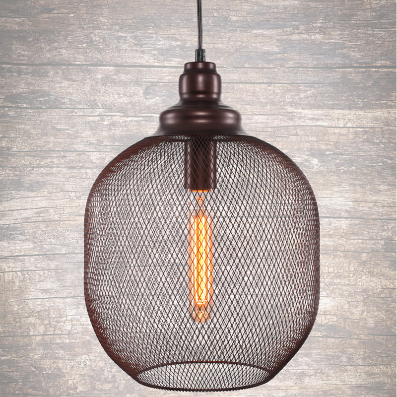 Adkins Plexus Stem Hung Pendant With Bulb, Bronze