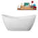 67" Streamline Soaking Freestanding Tub and Tray With Internal Drain