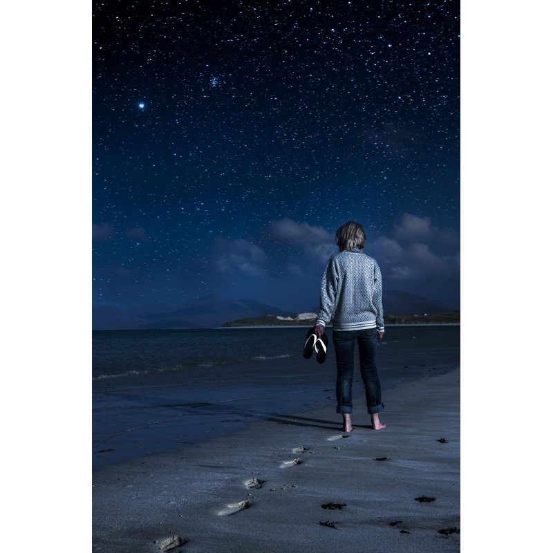 Night Stroll on Luskentyre Beach by Lucentius, 12" H x 8" W