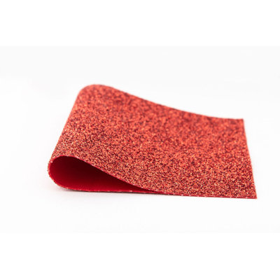 Rubis rouge - Échantillon de papier peint scintillant véritable (format A6)