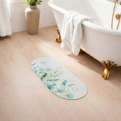 Tapis de bain décoratif décoratif 40 x 18 - Tapis ultra-absorbant à séchage rapide avec envers en caoutchouc antidérapant