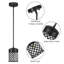 Mini luminaire suspendu simple noir réglable avec abat-jour cage pour îlot de cuisine