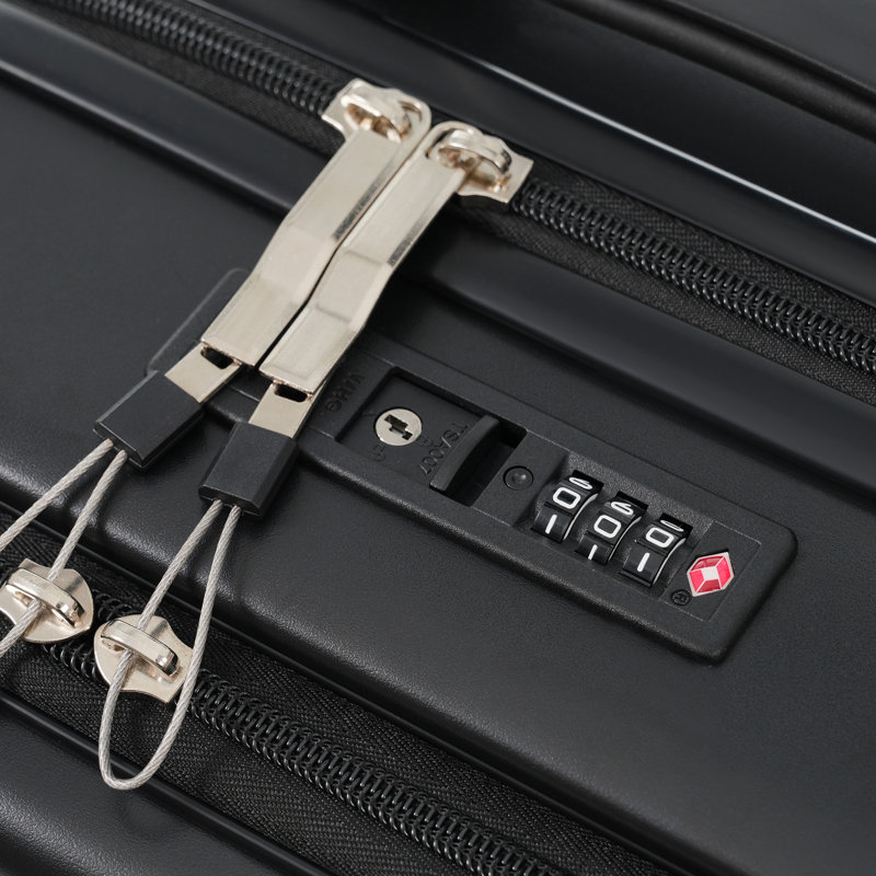 Front Opening Luggage Set 3 Piece, Black