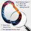 Shay Rainbow abstrait tourbillon typhon - miroir mural décoratif de forme unique abstraite, miroir asymétrique moderne, impression d'art en métal