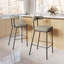Tabouret de bar Kede en tweed vert-970153370
