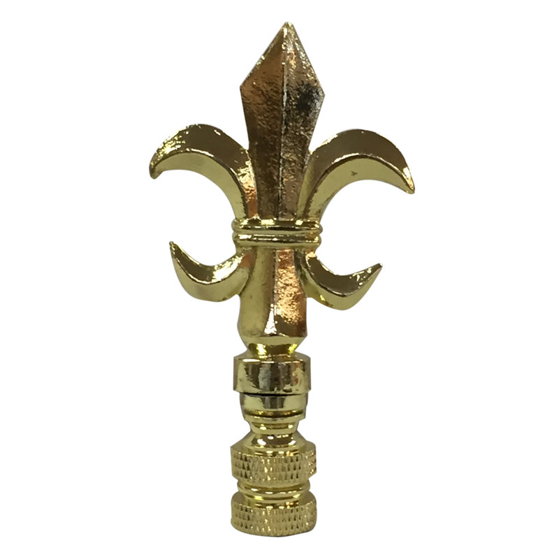 Faîteau de lampe fleur de lis, Laiton poli