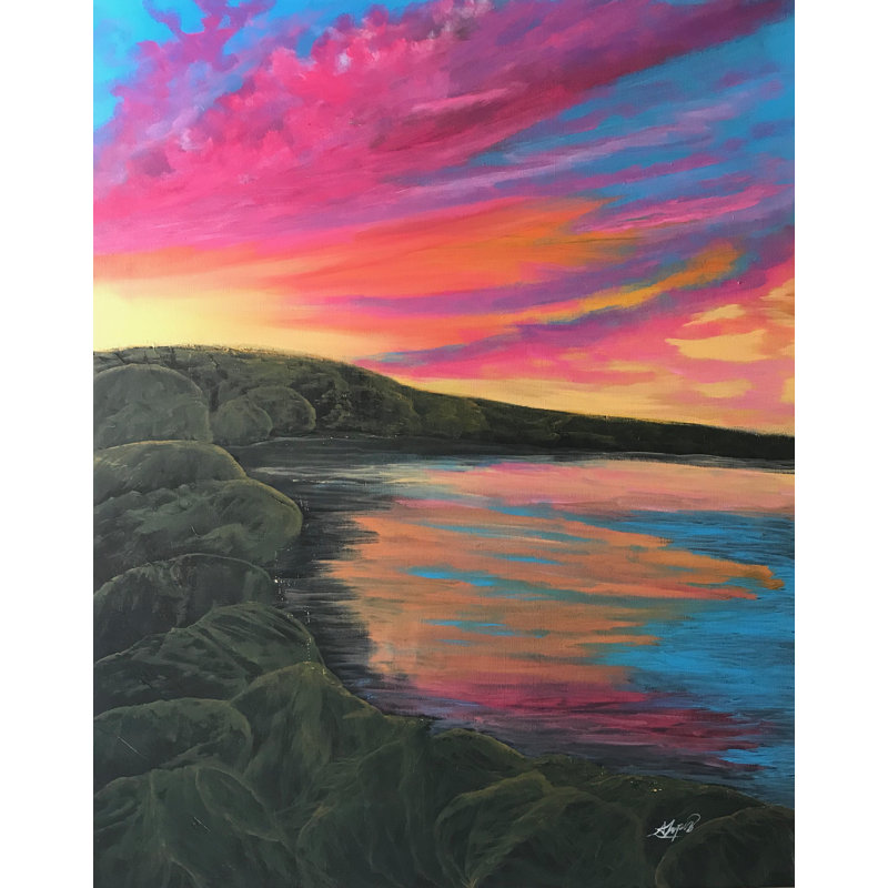 Peaceful 77 Print by Alicia Lopez, 21.25" H x 17.25" W x 0.875" D