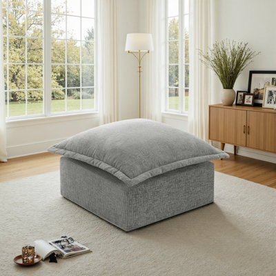 31.8cm Wide Square Solid Colour Ottoman