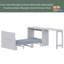Lit simple escamotable avec commode à hauteur réglable, commode escamotable avec coussin pliable pour chambre d'amis, petit espace-144562968