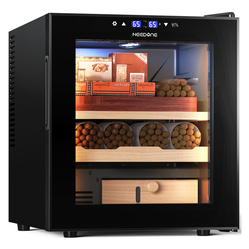 48L Pro Electric Cigar Humidor with Thermostat (350 Cigar Capacity), Smart Humidity & Temp Quiet Automatic Control System 2.0