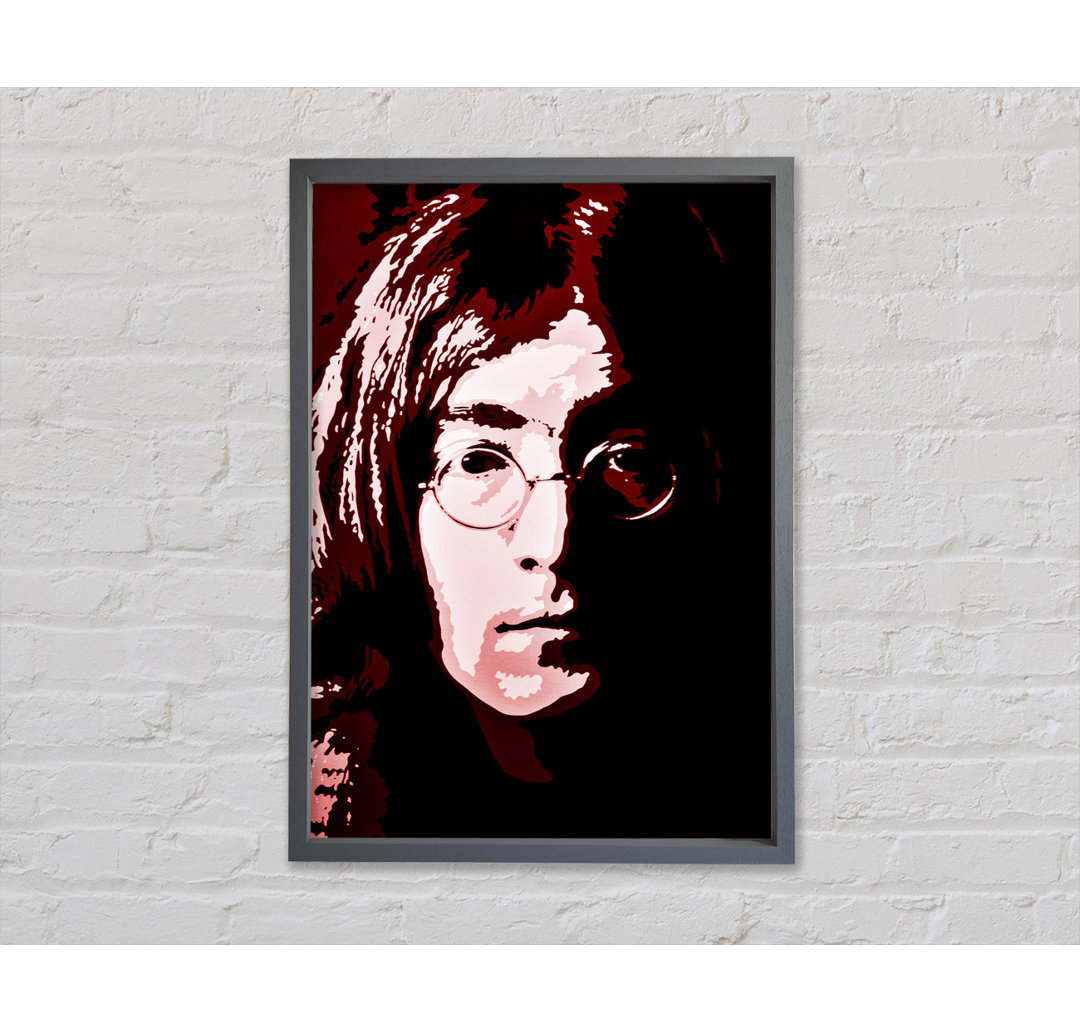 John Lennon Popart - Einzelner Bilderrahmen Kunstdrucke auf Leinwand