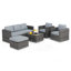 Georgia 3 Seat Rattan Sofa Set - with Ice Bucket Coffee Table-21807215