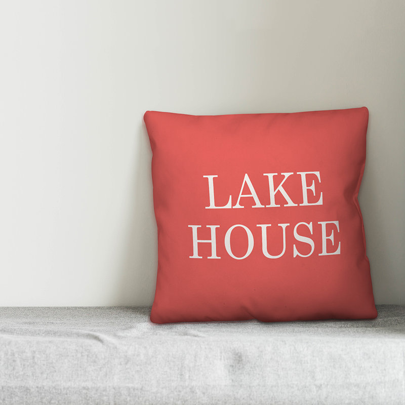  Coussin intérieur / extérieur Lake House, H 20 po x l 20 po, Corail