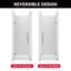 Porte de douche à charnière murale entièrement sans cadre avec porte de douche à charnière simple en verre trempé de 5/16 po (8 mm) par Easy Clean Coating Glass, noir mat (24 po x 72 po, nickel brossé)-123175368