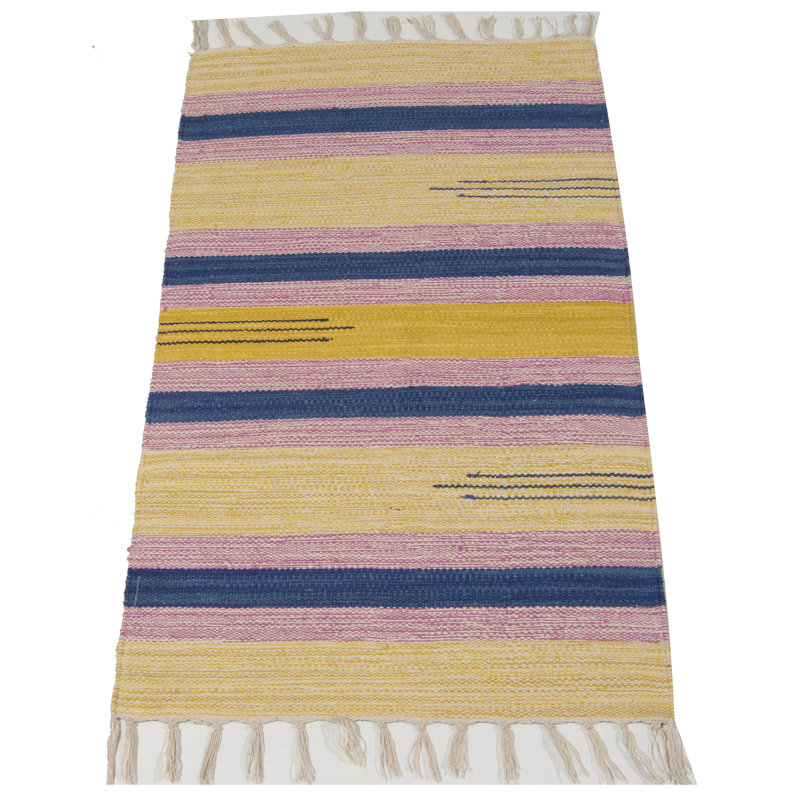 Meadowdale Rectangle 50 cm x 80 cm Striped Hand Knotted Kilim