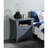 Gray Finish Nightstand With 2 Drawers And Open Compartment For Bedroom Organization Use Accent Table Storage Area Office-163158528