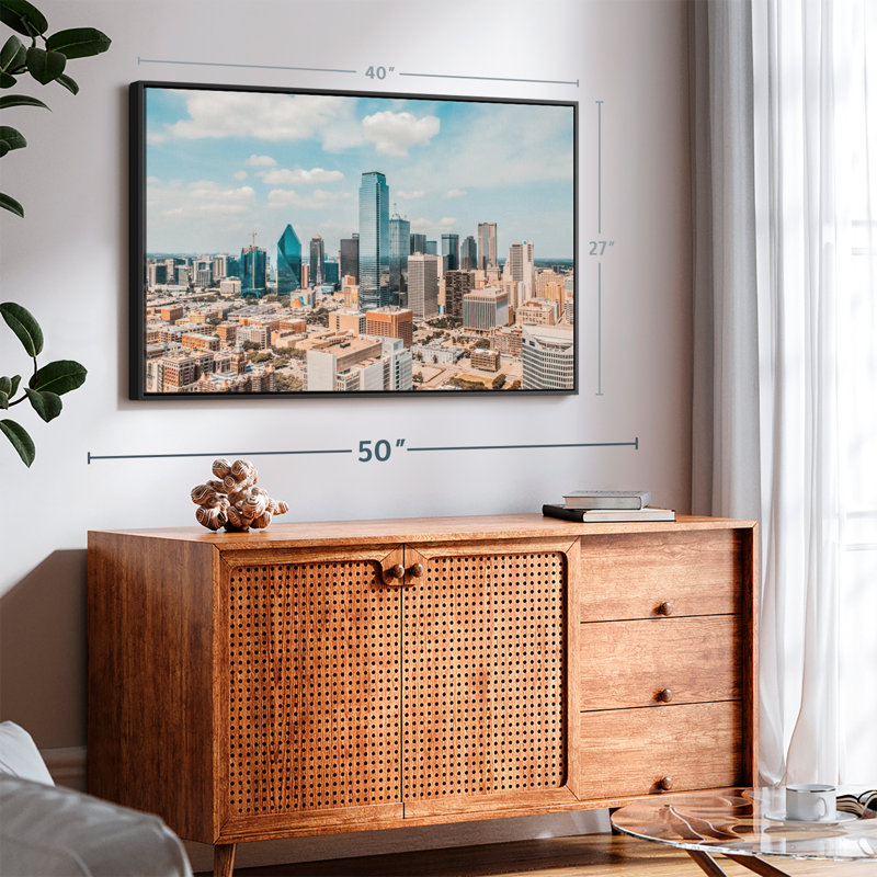 «Skyline of Dallas Texas», reproduction sur toile, H 27 po x l 40 po
