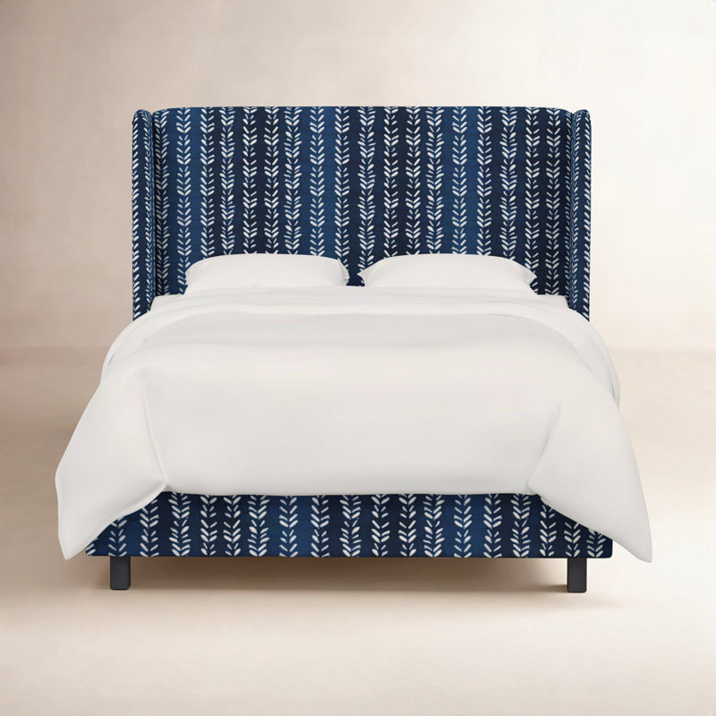 Lit tapissier Tilly, Très grand, Indigo Shibori Flutter