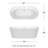 Carissa 67'' x 32'' Soaking Acrylic Bathtub-23113230