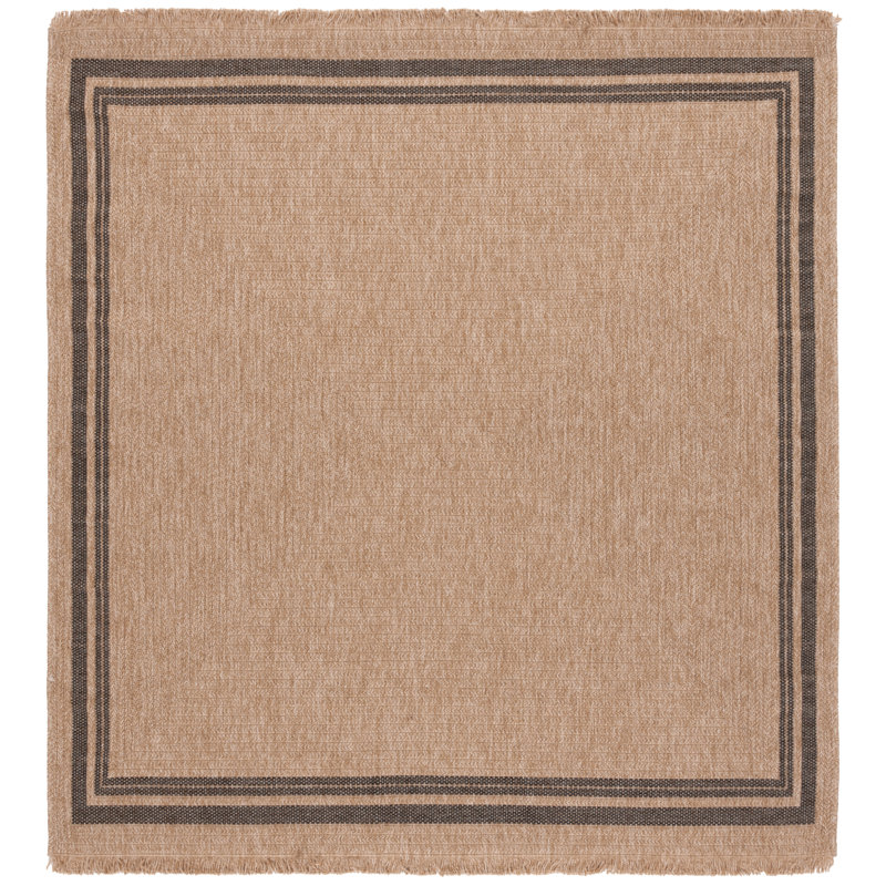 Shavanda Retreat Performance Bordered Rug, Square 6'7"