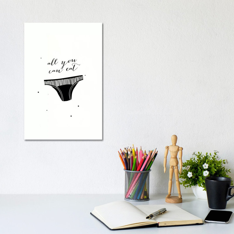 All You Can Eat by Kubistika - Wrapped Canvas Print, 20.32 cm H x 30.48 cm W