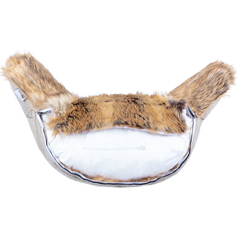 Housse de coussin en fausse fourrure, 24 po x 13 po, Ambre Fox