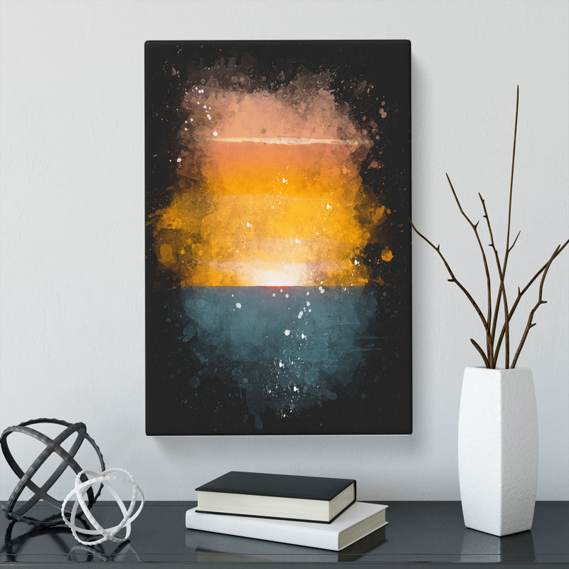 Sunrise Horizon - Wrapped Canvas Painting, 91cm H x 60cm W x 3cm D