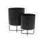 Ensemble de pots à fleurs modernes en fer 2 pièces CosmoLiving par Cosmopolitan-61511791