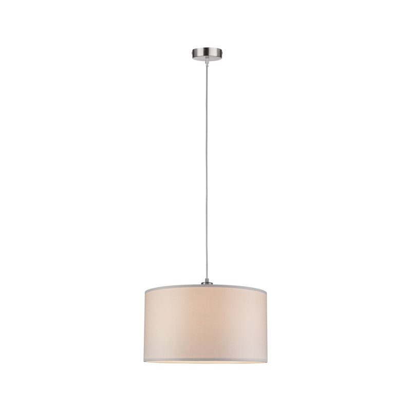 Veronica 1 - Light Beige/Brushed Iron Sphere Pendant