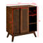 Buffet élégant pour la cuisine - bois foncé, tablettes réglables et pieds en bois massif-1155365039