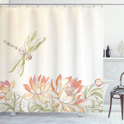 Shower Curtain with Hooks Included