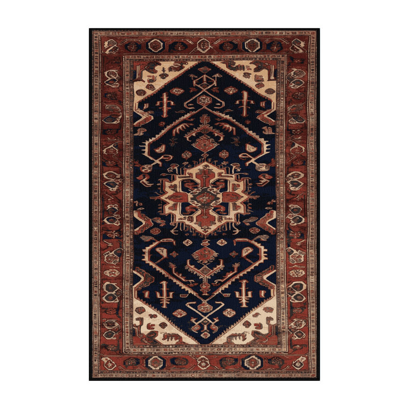 Tapis brun lavable à la machine, Rectangulaire 2 pi x 3 pi