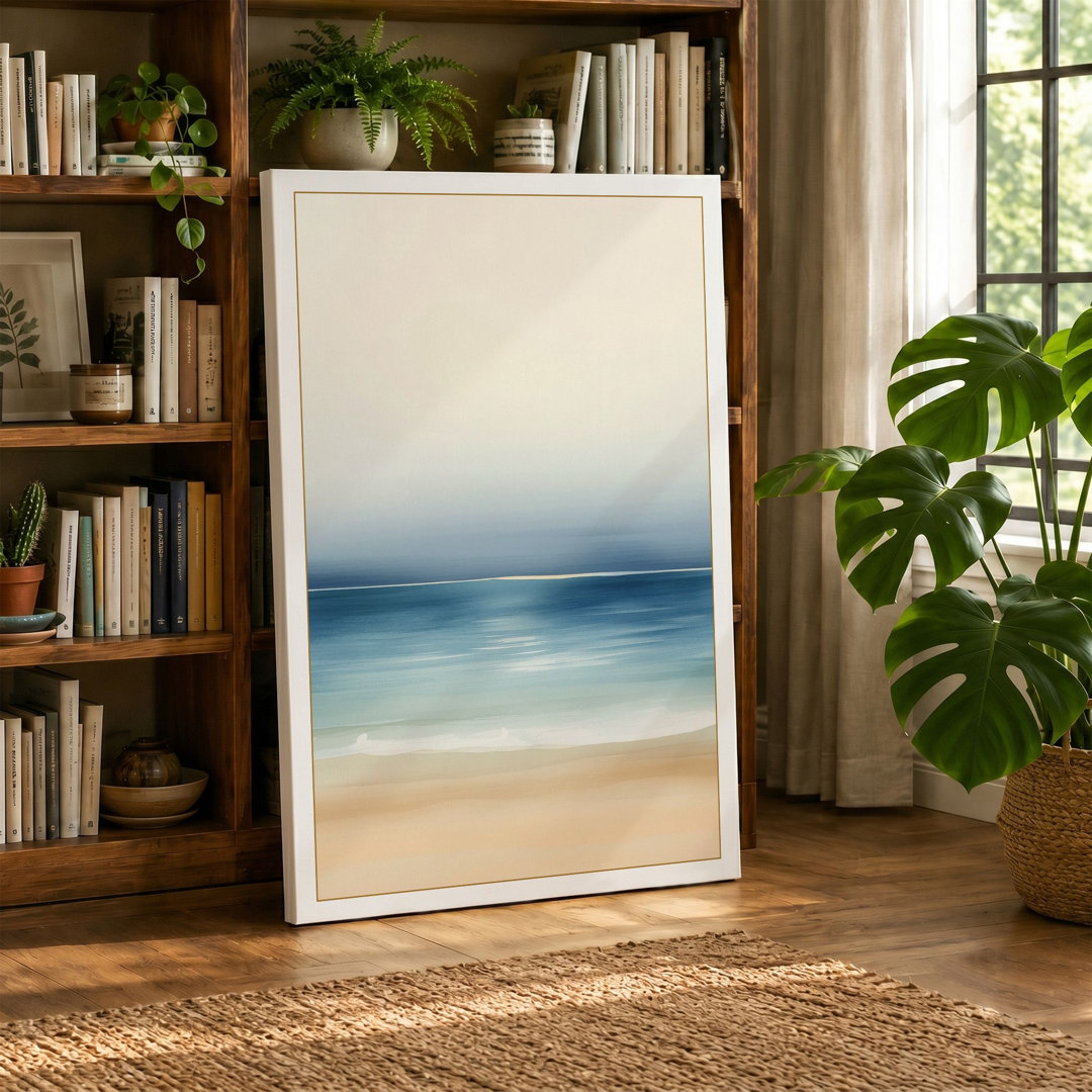 Serene Horizon Coastal - Wrapped Canvas