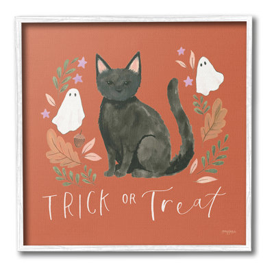 Trick Or Treat Cat  Framed Giclee Art by Jenaya Jackson