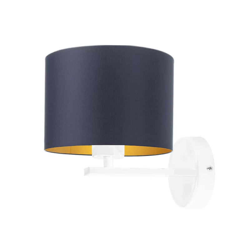 Woodberry Steel Swing Arm Sconce, Blue, White