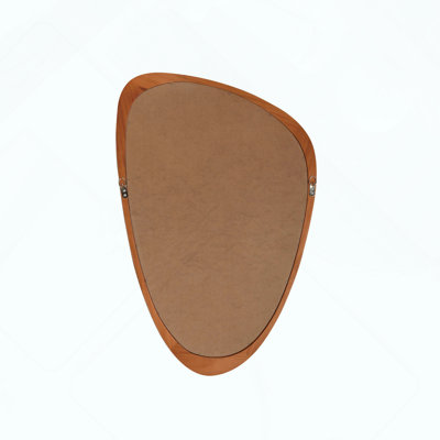 Irregular Solid Wood Frame Decorative Mirror