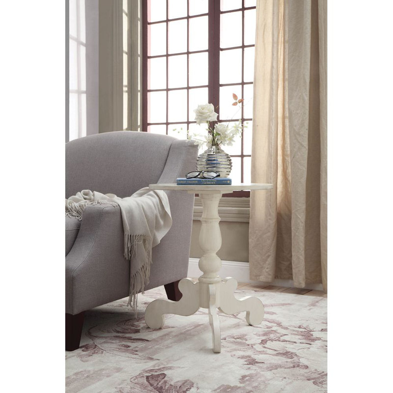Table de bout à piédestal, Crème