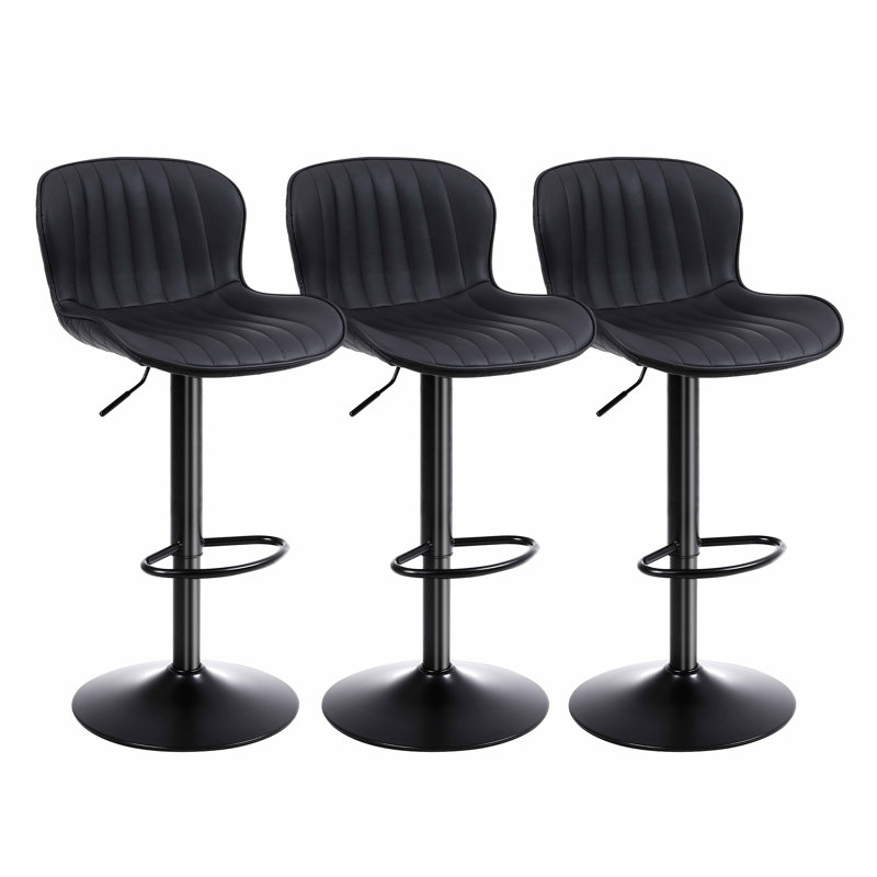 Tabouret de bar et de comptoir Lirah, Noir, 3